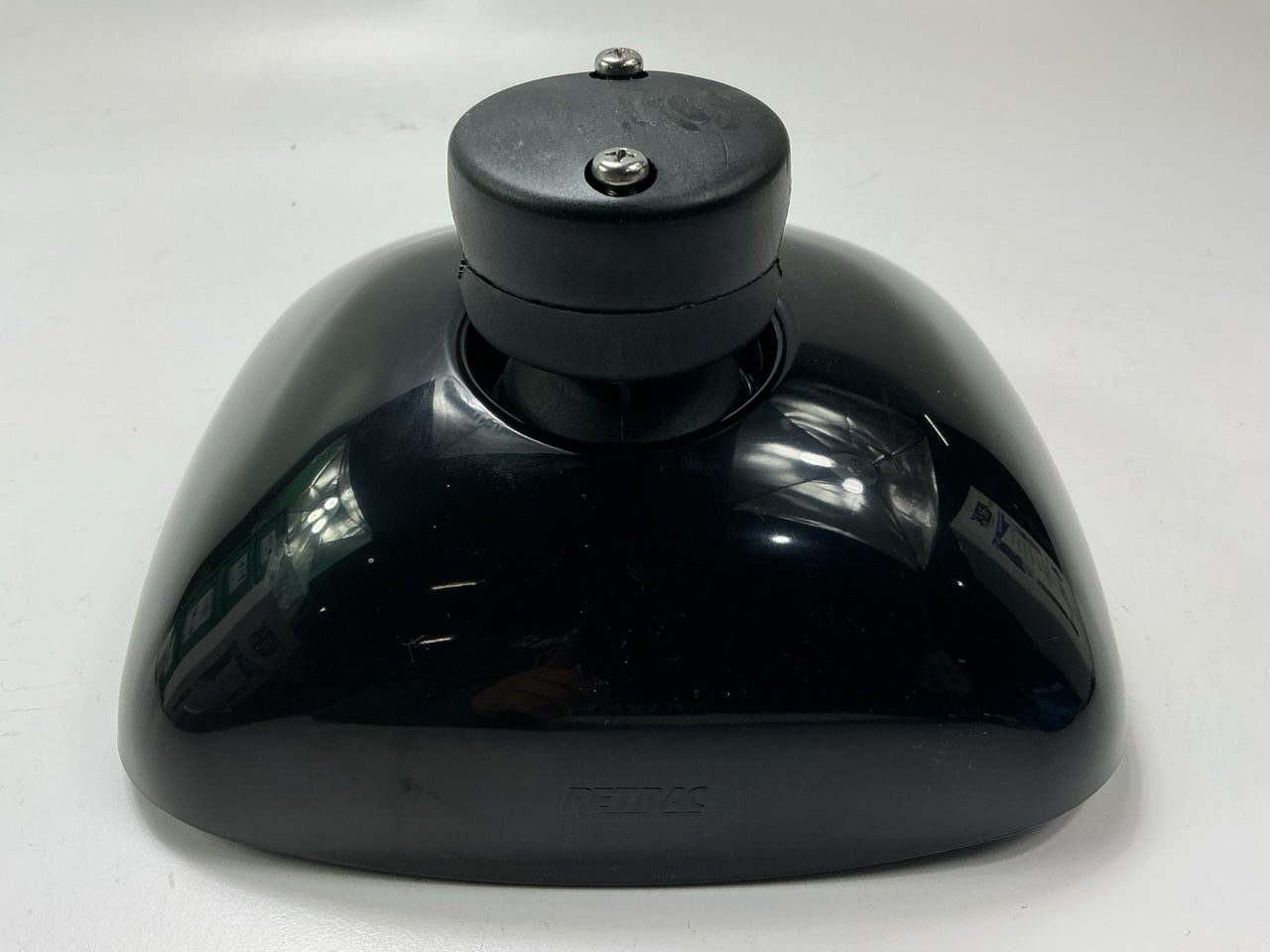 (2) Retrac 610875 Aerodynamic 8'' Black Plastic Convex Mirror Heads