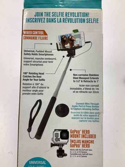 Retrak Etselfiew Selfie Stick With Wired Shutter