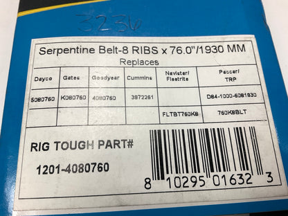 Rig Tough 1201-4080760 Serpentine Belt