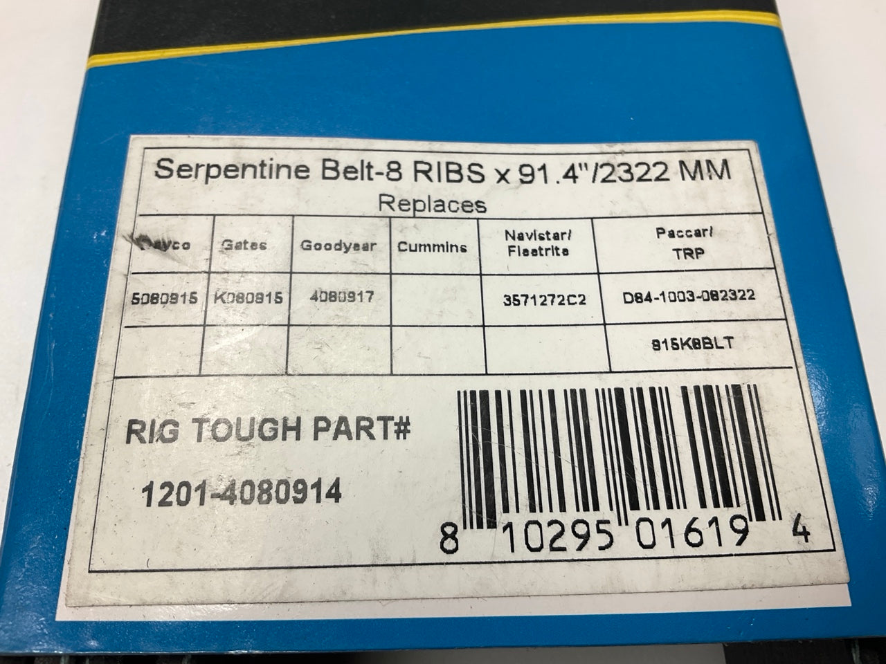 Rig Tough 1201-4080914 Serpentine Belt