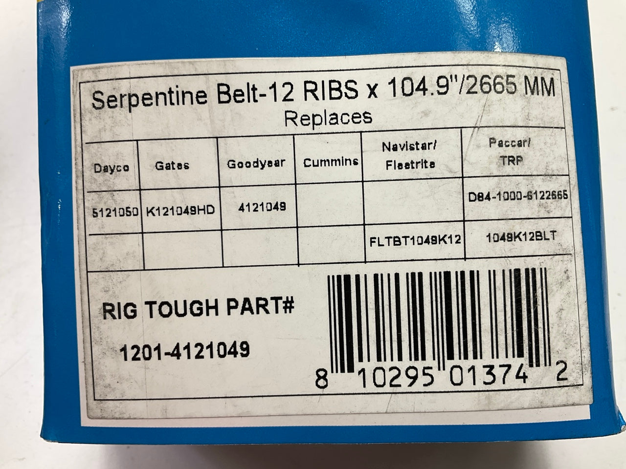 Rig Tough 1201-4121049 Serpentine Belt