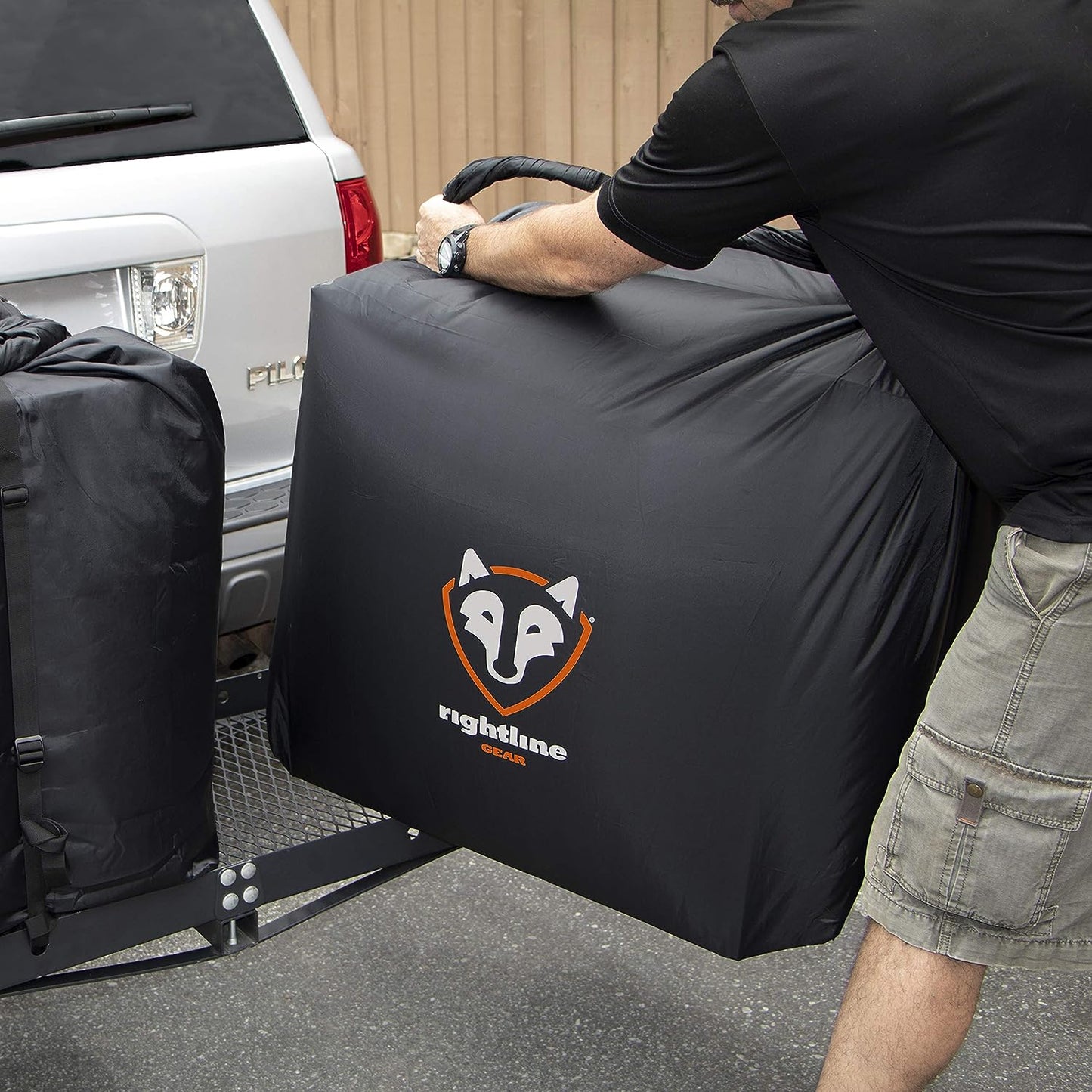 Rightline Gear 100T62 Waterproof Car Hitch Cargo Carrier Bags, Black (2 Pack)