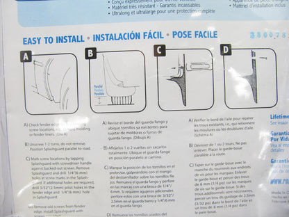 Road Sport 6418 Pro Fit Truck / SUV / Van Splash Guards Mud Flaps Kit Model # 8