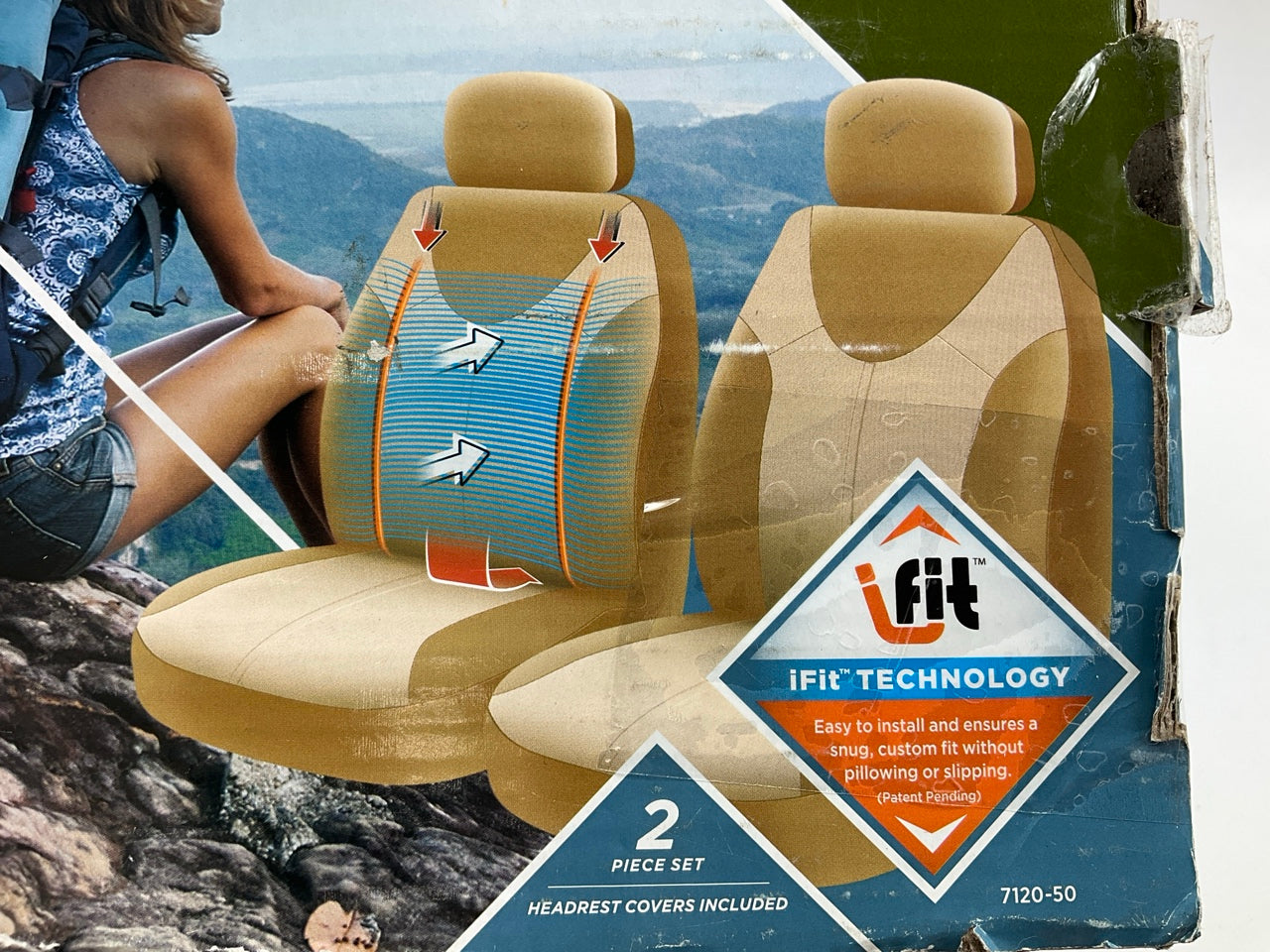 Roadwear 7120-50 Brixton Ifit Low Back Universal Seat Covers, Tan, Does 2 Seats