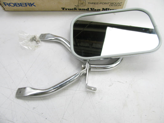 NOS Roberk 785 ( 7-1/2x10-1/2 ) Chrome Steel  3-point Truck - Van Mirror