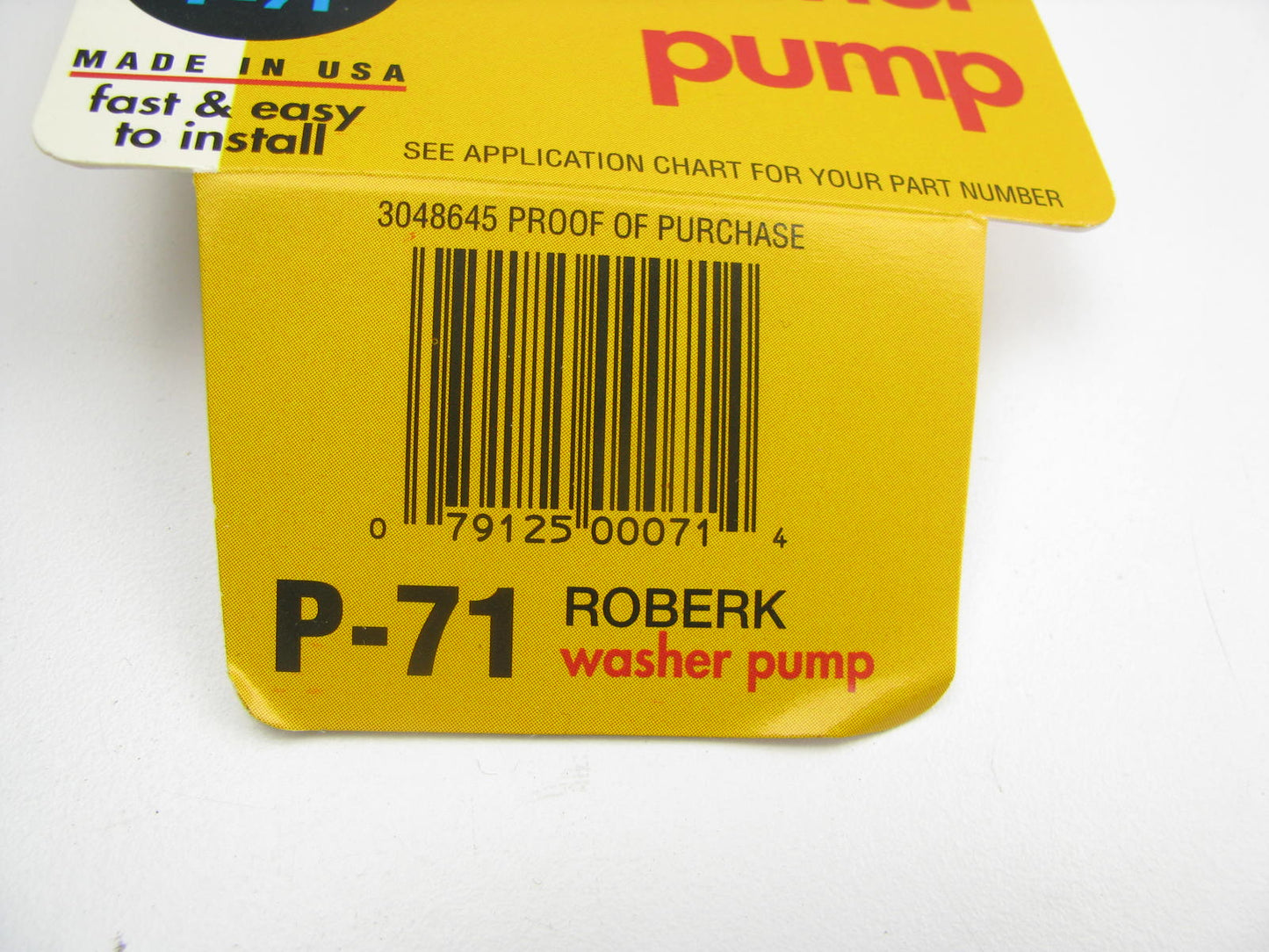 Roberk P-71 Windshield Washer Pump - Front