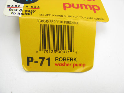 Roberk P-71 Windshield Washer Pump - Front