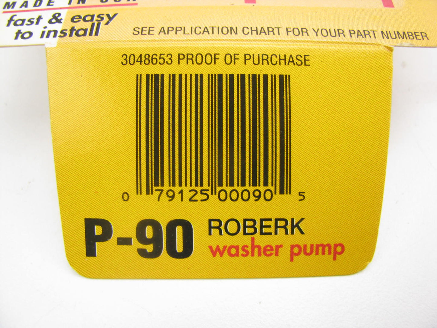 Roberk P-90 Windshield Washer Pump - Front / Rear