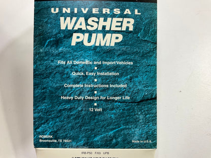 Roberk P50 Universal Windshield Washer Pump