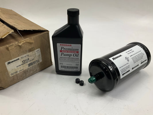 Robinair 13169 Spin-On Filter Maintenance Kit W/ 34430 Filter & 16 Oz Vacuum Oil