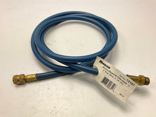 Robinair 13187 Low Side Conversion Hose 6' Blue 14mm X 1/4'' FFL Adapter