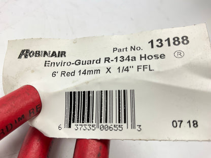 Robinair 13188 High Side Conversion Hose 6' Red 14mm X 1/4'' FFL Adapter
