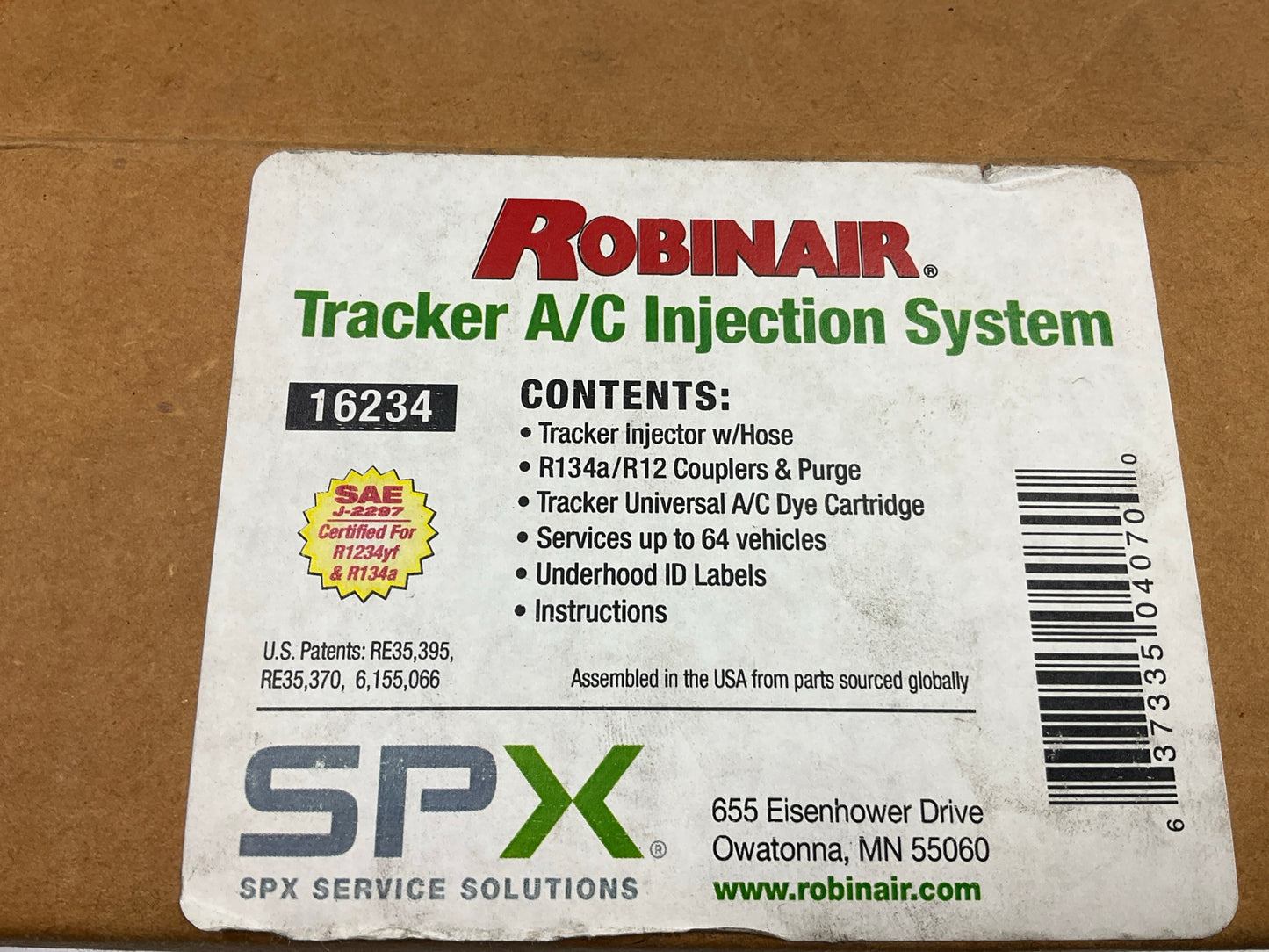 Robinair Tracker 16234 A/C Injection System: A/C Fluorescent Dye & Injector Gun