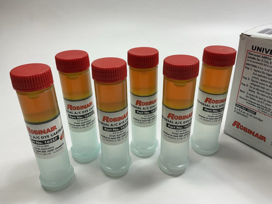 Robinair 16357 Universal A/C Leak Dye, 6 Replacement Cartridges, 0.2 Oz Each