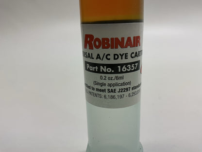 Robinair 16357 Universal A/C Leak Dye, 6 Replacement Cartridges, 0.2 Oz Each