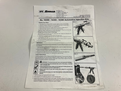 NEW, OPEN BOX - Robinair 16380 UV A/C Air Conditioning Leak Detection Kit 134a