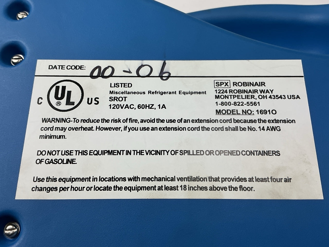 DAMAGED TUBE As Is NEW Robinair 16910 A/C System Refrigerant Analyzer Identifier