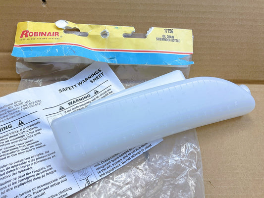 Robinair 17756 12 Oz (360ml) Oil Drain Bottle For Sidewinder Cart