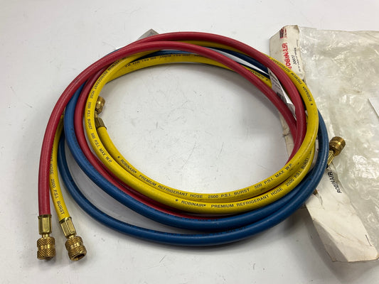 Robinair 30072 Yellow, Blue, Red Standard Hose Set, 72'' Length, 1/4''