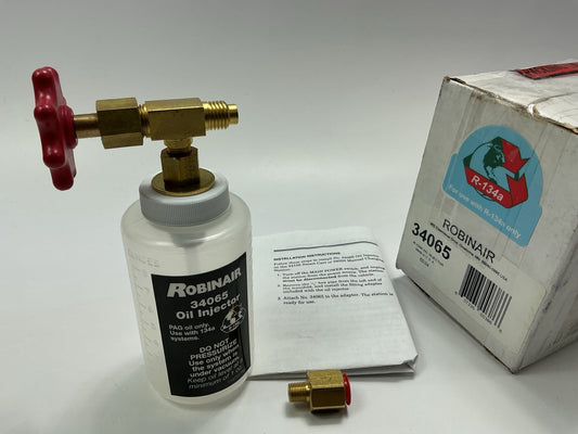 Robinair 34065 134a Oil Injector W/ 1/2'' ACME Fitting
