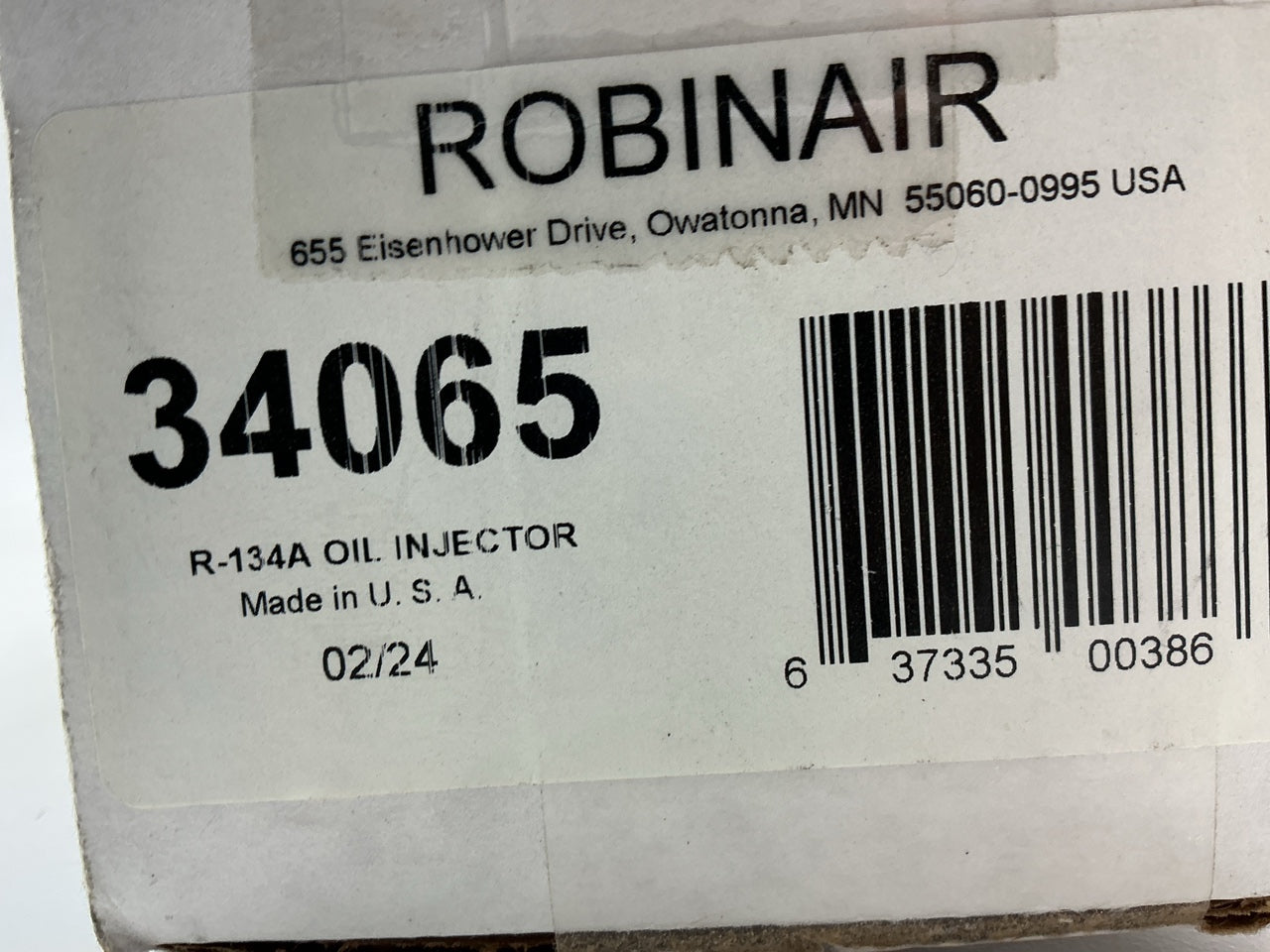 Robinair 34065 134a Oil Injector W/ 1/2'' ACME Fitting