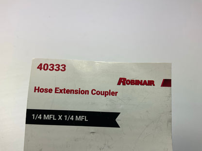 Robinair 40333 1/4 MFL X 1/4 MFL Hose Extension Coupler Without Valve Core