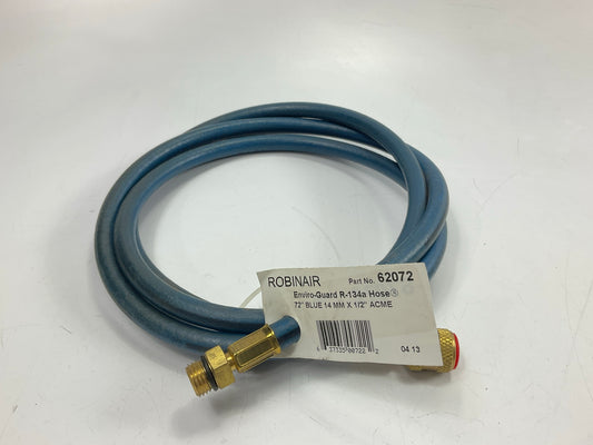 Robinair 62072 AC Enviro-Guard Hose For 134a 72'', Blue Low Side