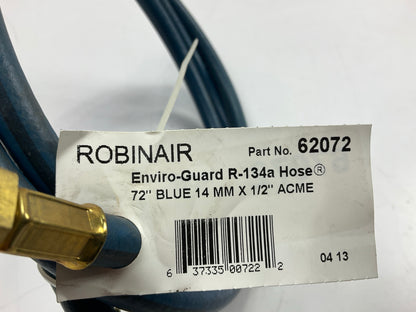 Robinair 62072 AC Enviro-Guard Hose For 134a 72'', Blue Low Side