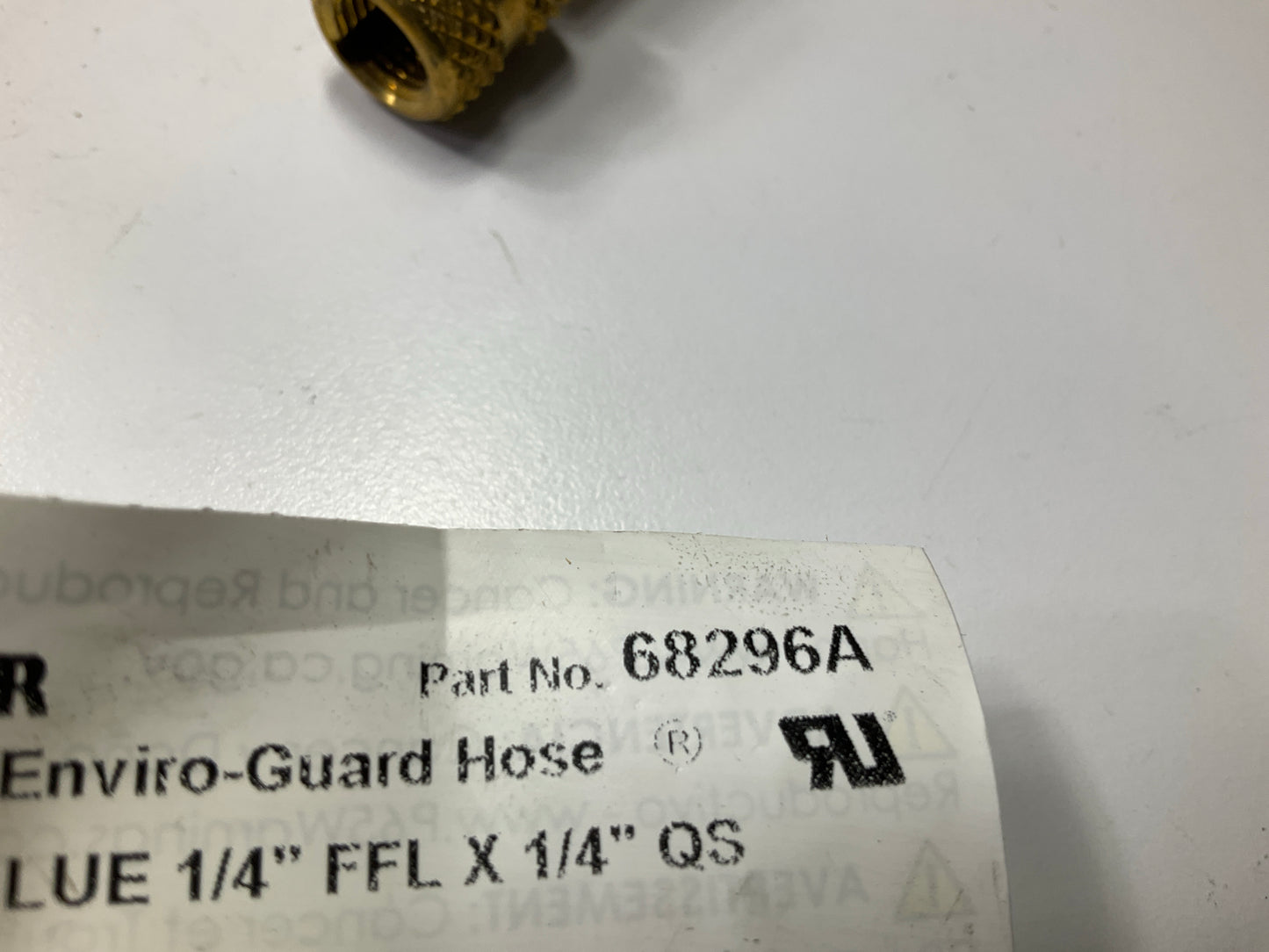 Robinair 68296A 1/4'' Enviro-Guard A/C Hose Quick Seal Fittings - Blue Only, 96''