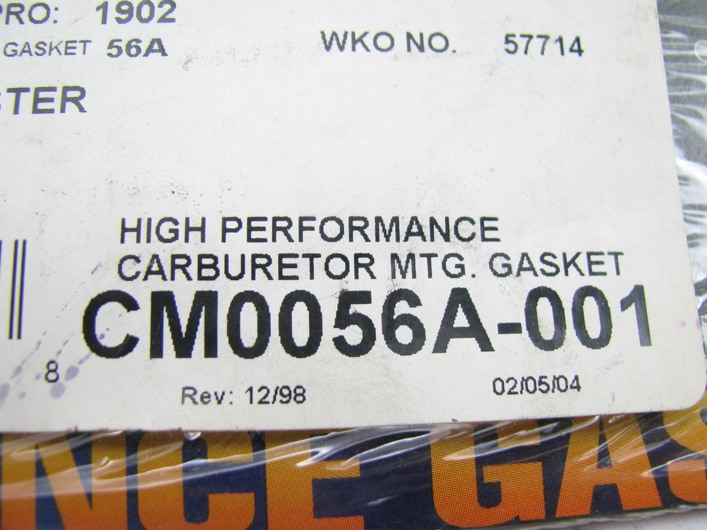 Rol Gasket CM0056A-001 Carburetor Mounting Gasket For Holley / Rochester 4-BBL