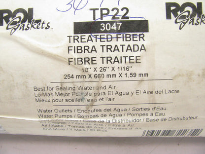 Rol Gasket TP22 - Treated Fiber Gasket Material Sheet TP22 10''x26''x1/16''