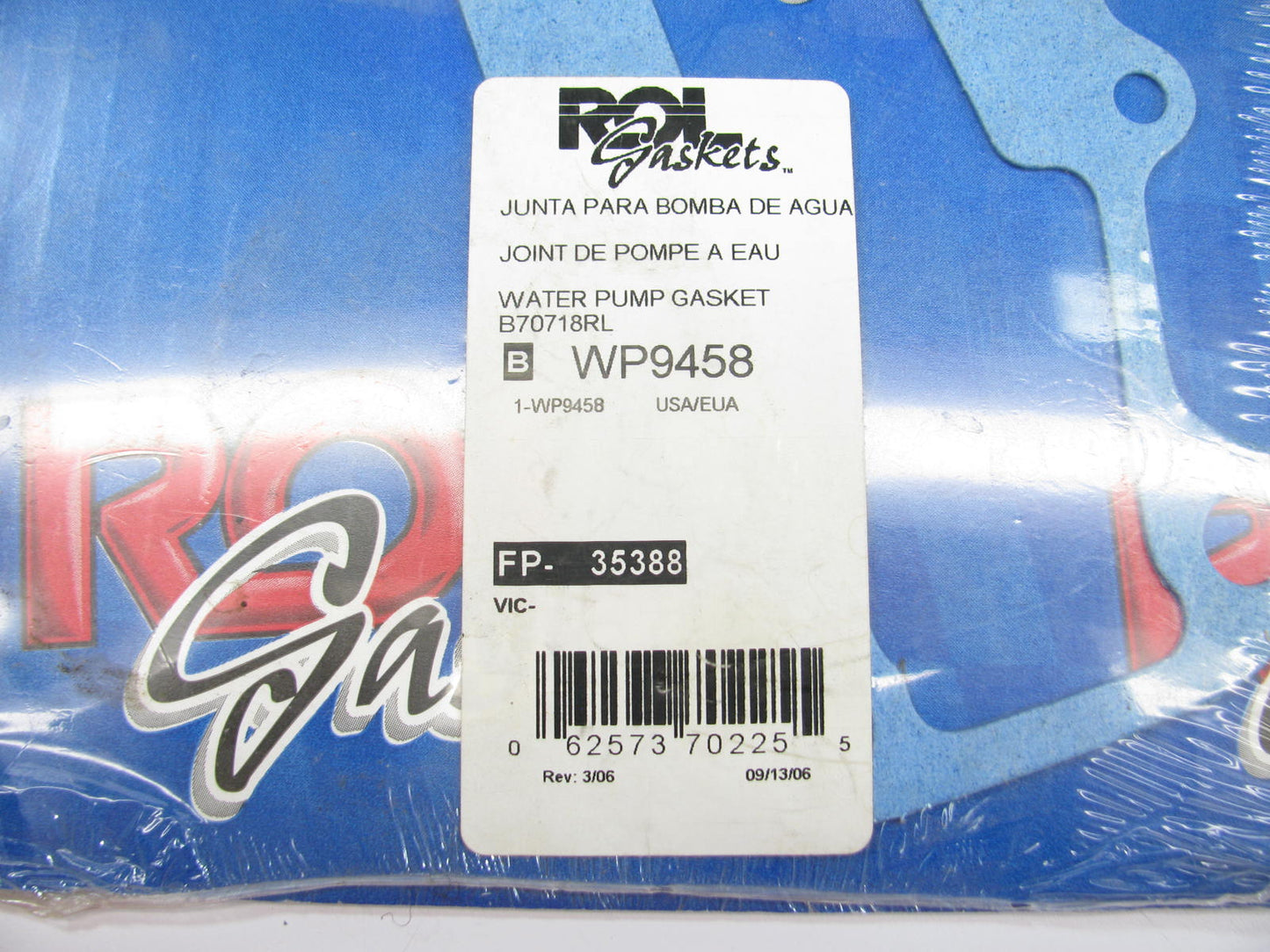 Rol Gasket WP9458 Engine Water Pump Gasket - 1986-95 Cadillac 4.1L 4.5L 4.9L V8