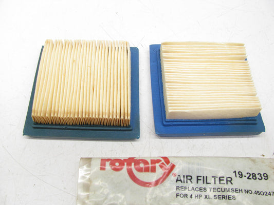 (2) Rotary 19-2839 Air Filter For TECUMSEH TVS840, TVSXL840, TVXL840 TC200-300