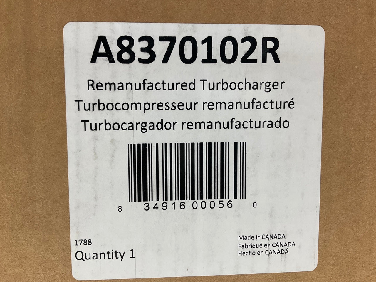 REMAN. Rotomaster A8370102R Turbocharger Turbo - 04-05 FORD 6.0L Diesel