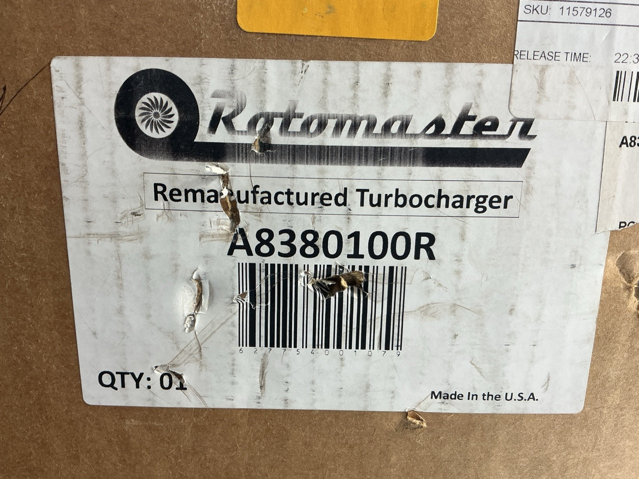 LIGHT SURFACE RUST, REMAN Rotomaster A8380100R Turbocharger Turbo 1999 Ford 7.3L