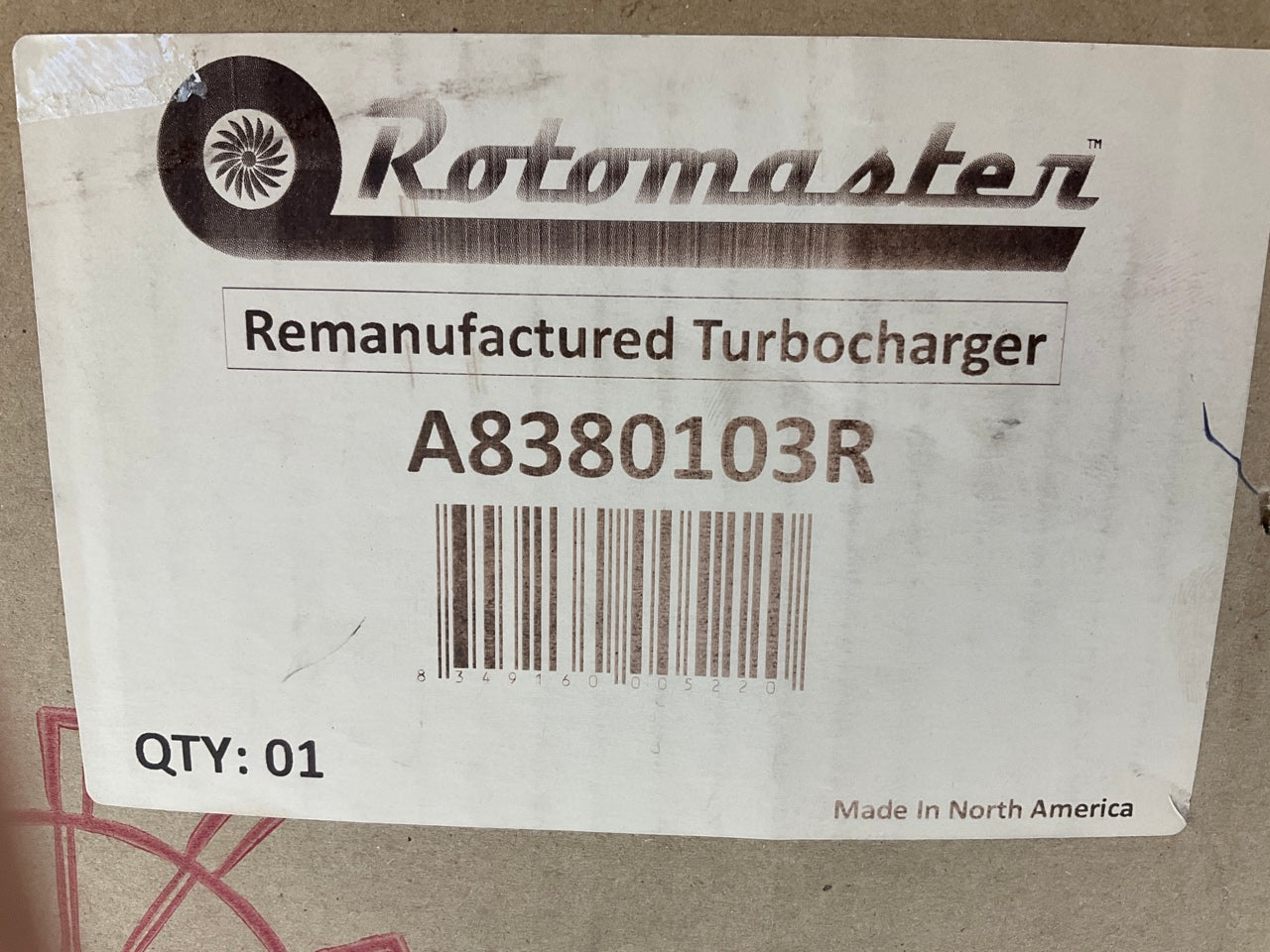 REMAN. Rotomaster A8380103R Turbocharger Turbo 98-99 Econoline E-350 7.3L DIESEL