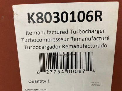 REMAN. Rotomaster K8030106R Turbocharger For 2005-2009 Audi A4 , A4 Quattro 2.0L