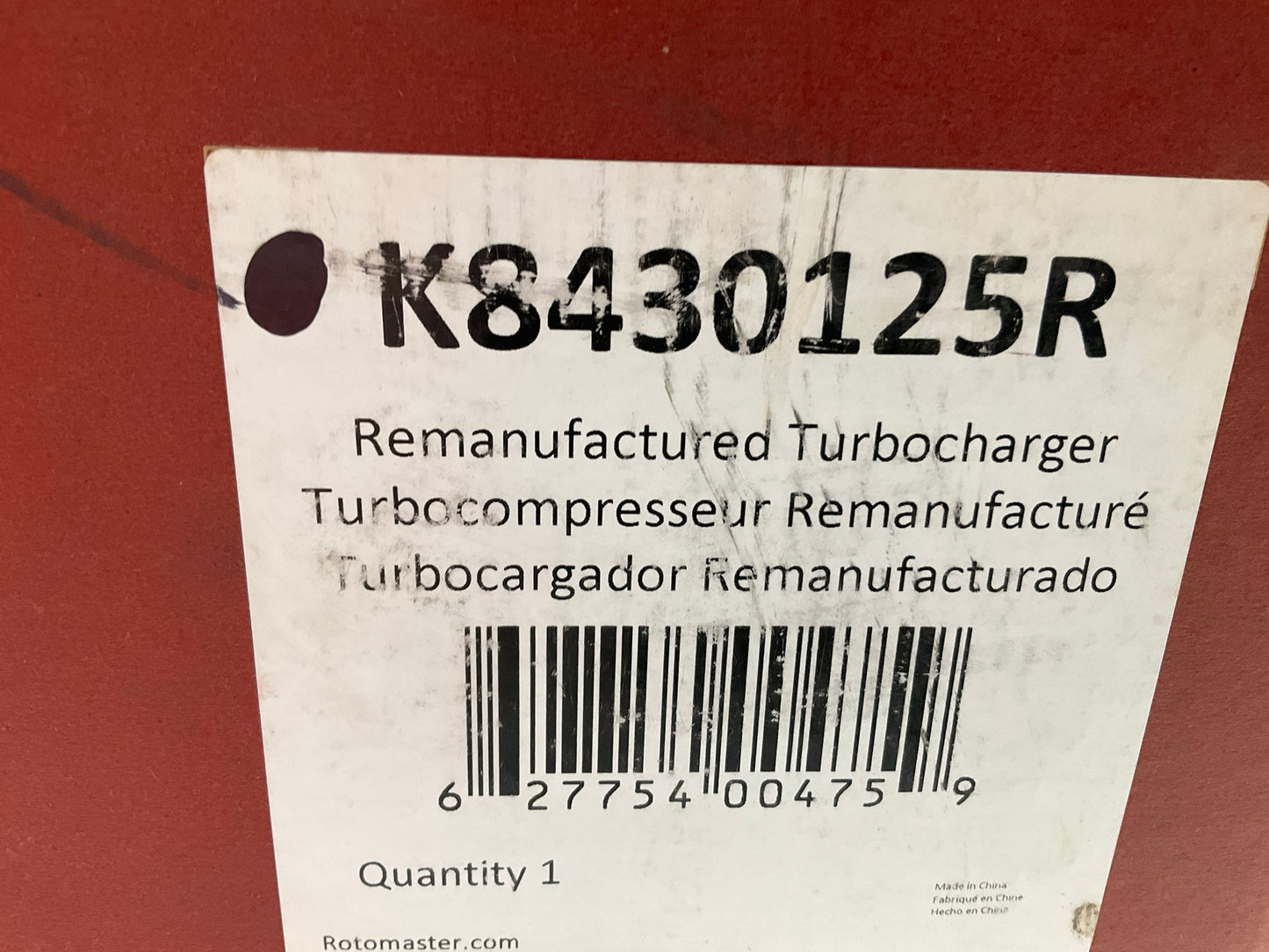 Rotomaster K8430125R Turbocharger 13-14 Ford Edge, Explorer 2.0L Eco Boost TURBO