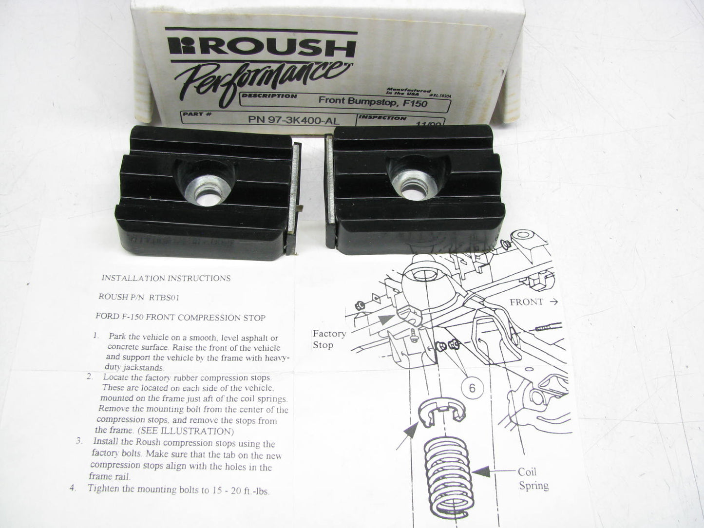 NOS Roush Front Lowering Spring PAIR OF  BUMP STOPS For 99-04 F-150 RWD
