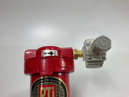 RTI 6950B Stealth 60 CFM Air Line Filter/Regulator, Made In USA