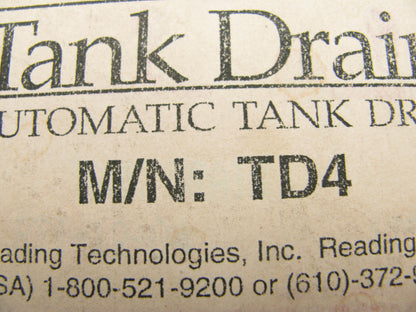 RTI TD4 Auto Automatic Air Compressor Tank Drain