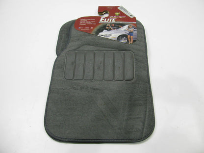 Rubber Queen 1081 Gray Universal Floor Mats With Heel Pad - 4 Pieces