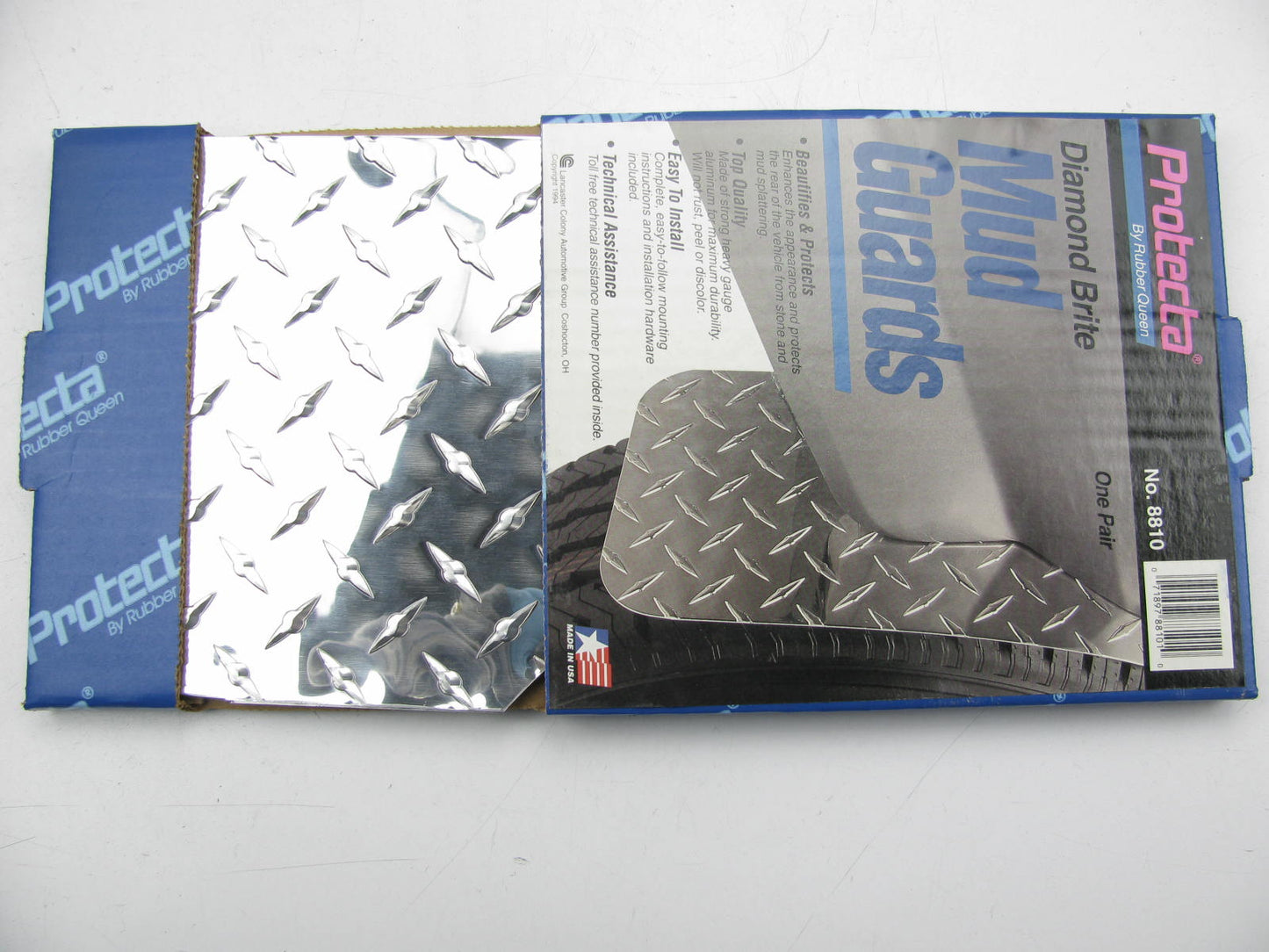 Rubber Queen Protecta Diamond Brite Mud Guards Aluminum - MADE IN USA - Hot Rod