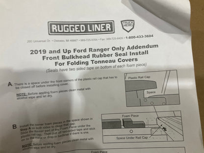 Rugged Liner HC3-FR619 Premium Hard Folding Tonneau Cover 2019-2023 Ford Ranger