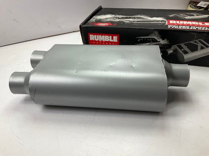 Rumble R24422 Performance Exhaust Muffler - 2-1/4'' Center Inlet, 2-1/4'' Dual Out