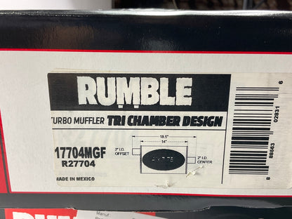 Rumble R27704 Universal Performance Exhaust Muffler - 3.00'' Inlet / Outlet