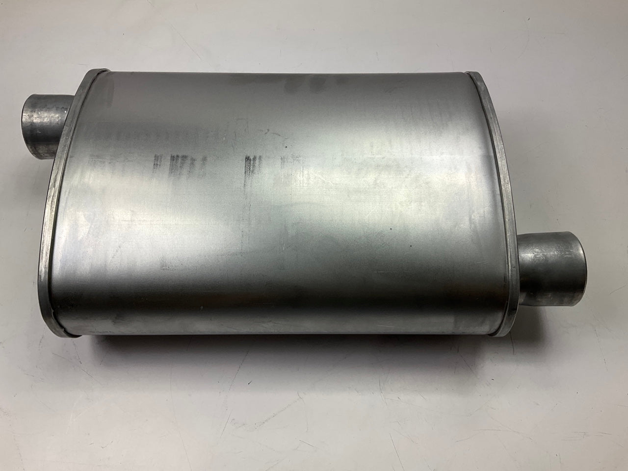 Rumble R27714 Exhaust Turbo Muffler 2-1/4'' In, 2-1/4'' Out Offset