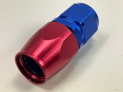Russell 610040 Red / Blue Anodized Aluminum -10AN Straight Hose End Fitting
