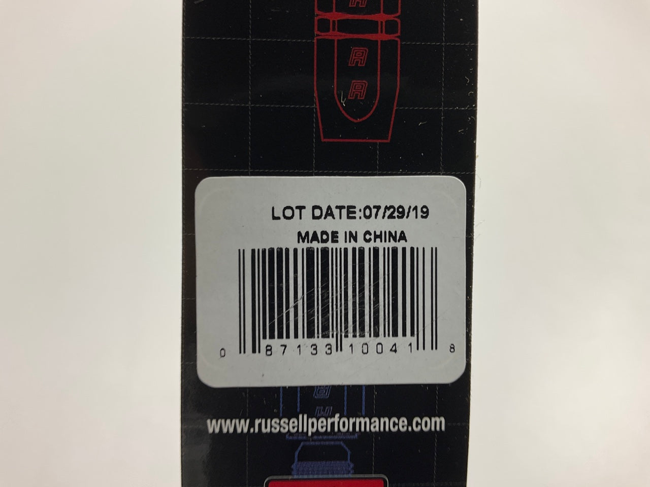 Russell 610040 Red / Blue Anodized Aluminum -10AN Straight Hose End Fitting