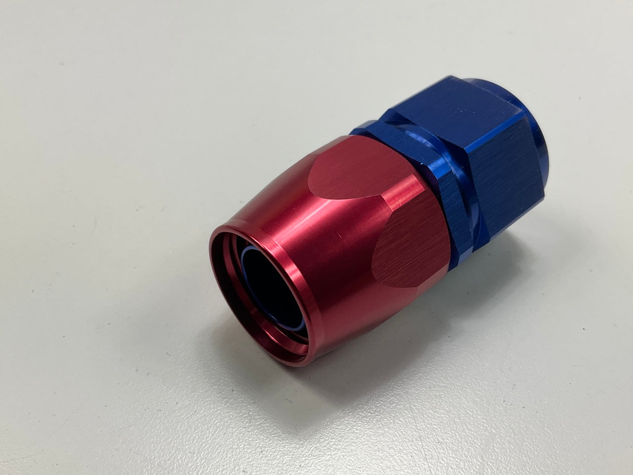 Russell 610050 12 AN Hose To Female -12 AN Fitting, Aluminum, Red/Blue